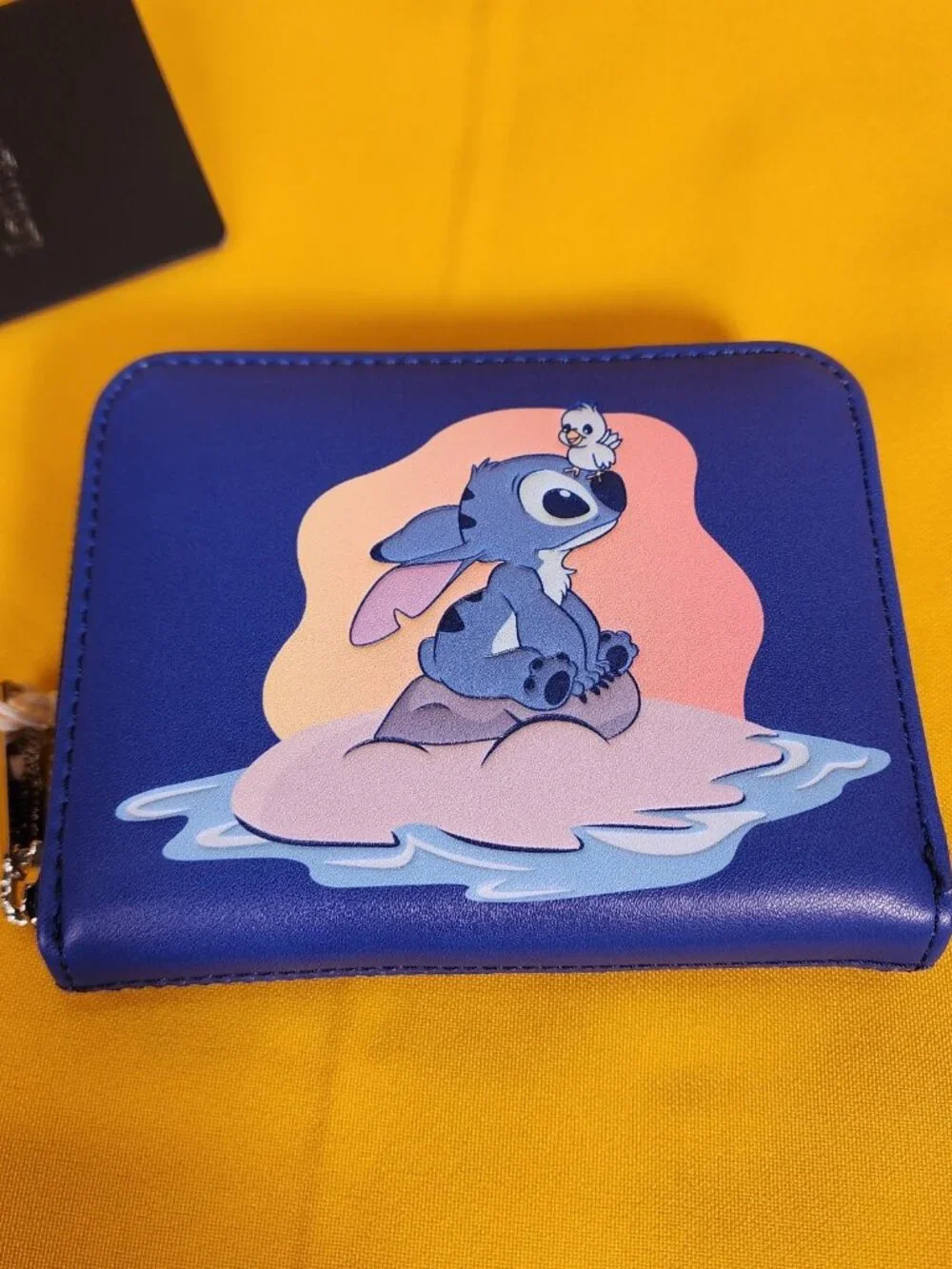 Loungefly Disney Lilo & Stitch Blue Bird & Stitch Sunset Beach Zip Wallet NEW